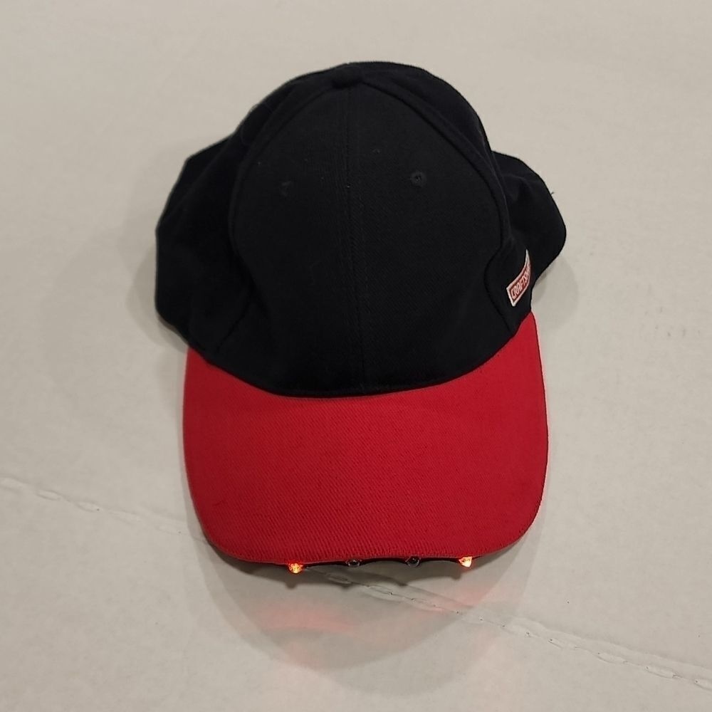 Craftsman Lighted Adjustable Hat 4 Lights 2 Red 2 White/Blue Switch in Back - Picture 5 of 14